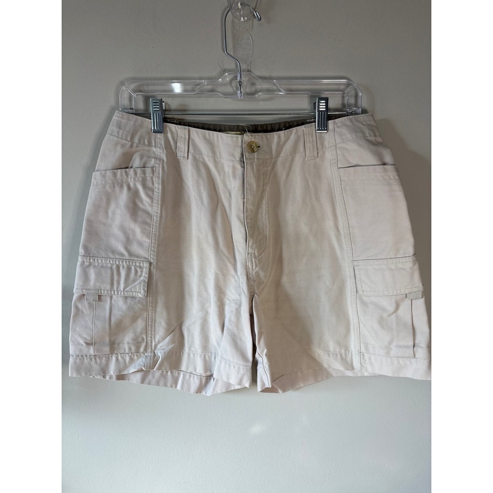 Sportif‎ USA Women Beige Organic Cotton Cargo Shorts Style K009401M Size 8